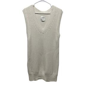 Abercrombie & Fitch Women's Knitted sleeveless sweater dress white size small
